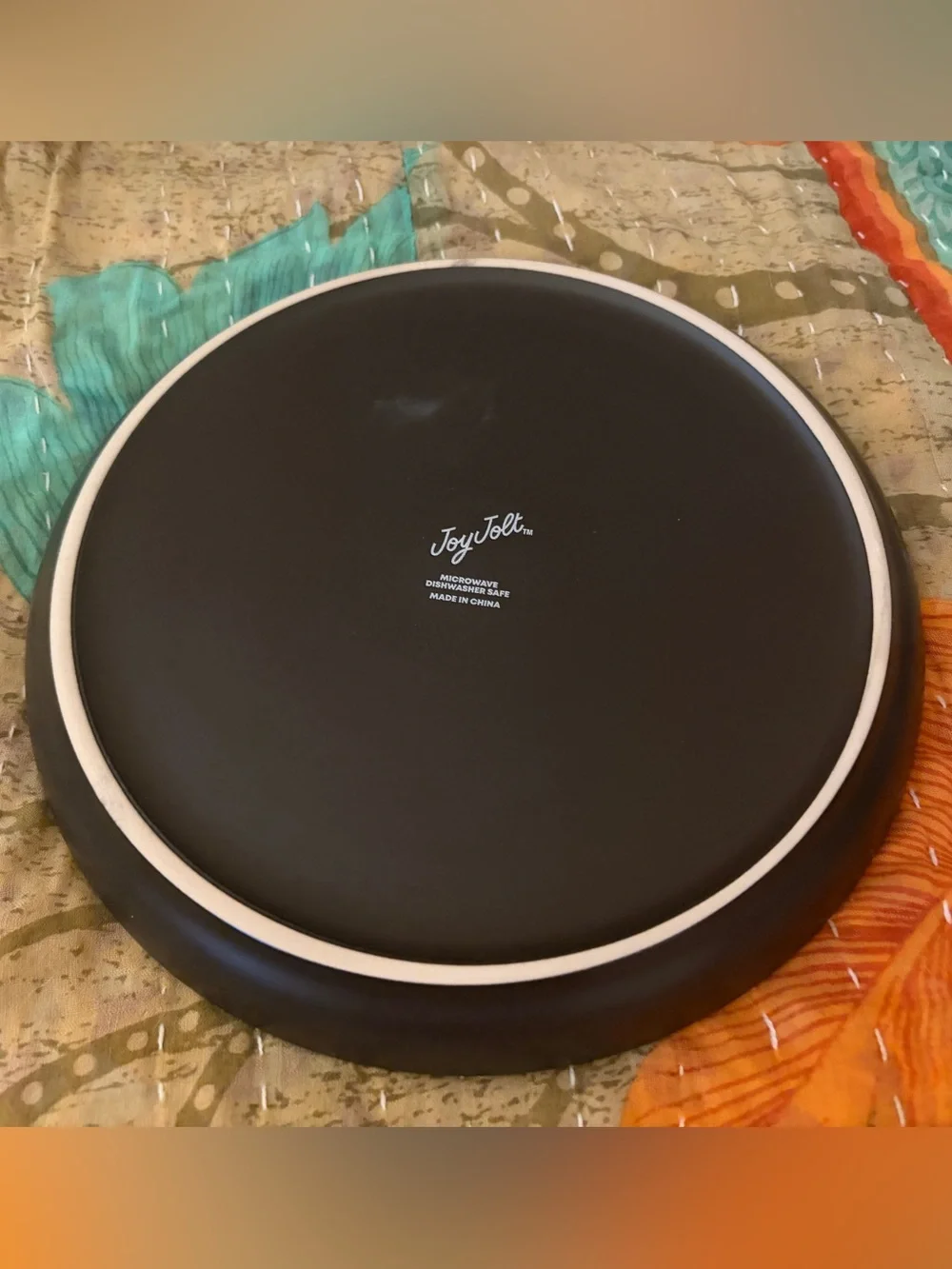 NWT JoyJolt Mesa 6-piece Ceramic Stoneware Salad Plate Set Matte Black